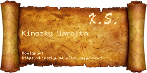 Kinszky Sarolta névjegykártya